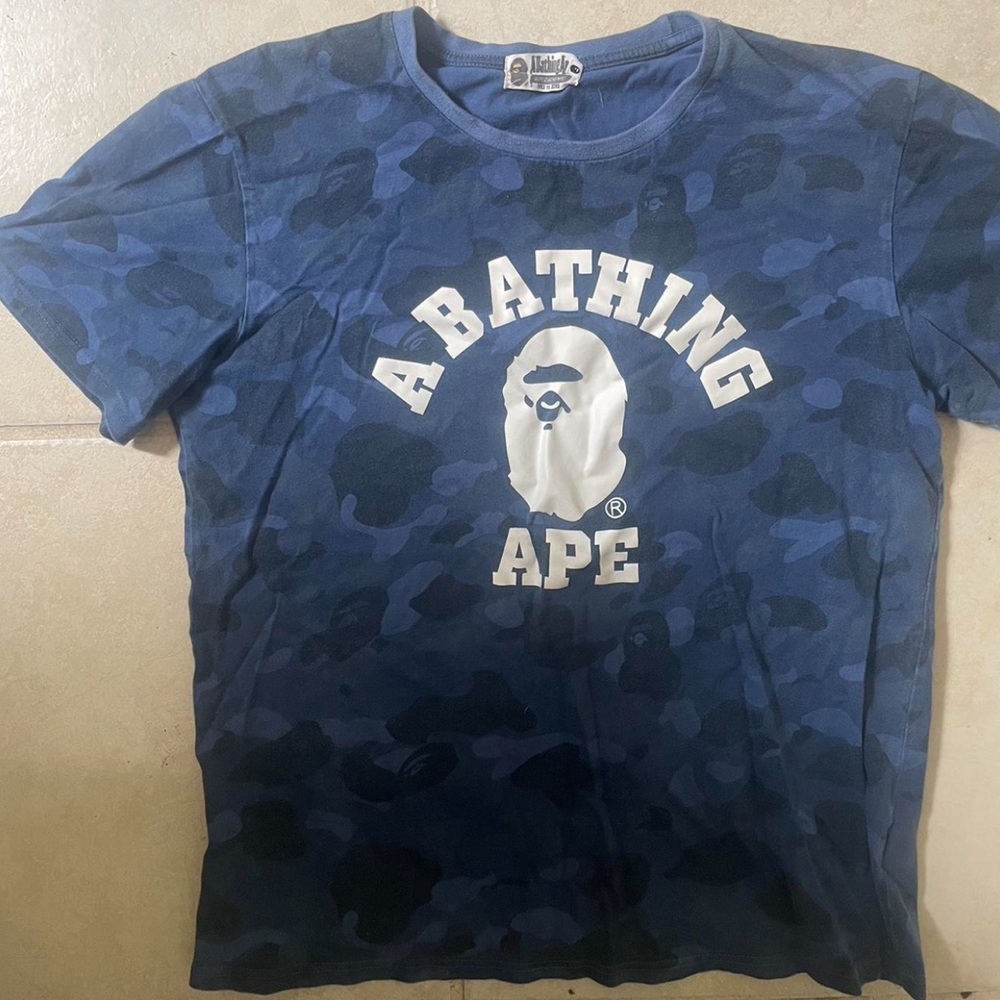BAPE Blue Camo Graphic Tee